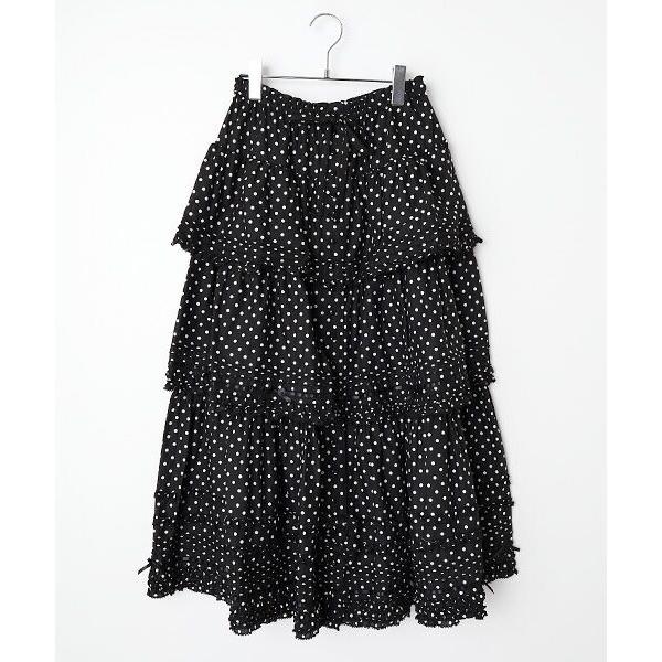 PINK HOUSE / ピンクハウス フリル使いロングスカート