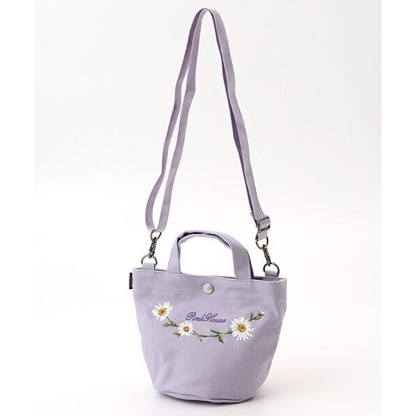 PINK HOUSE / ピンクハウス マーガレットブーケロゴ刺繍ミニトートポシェット