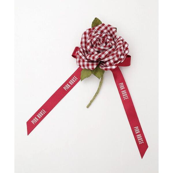 PINK HOUSE / ピンクハウス ギンガムチェックフラワーコサージュ