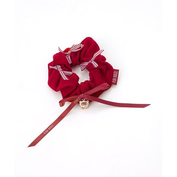 PINK HOUSE / ピンクハウス リボンいっぱいベロアシュシュ