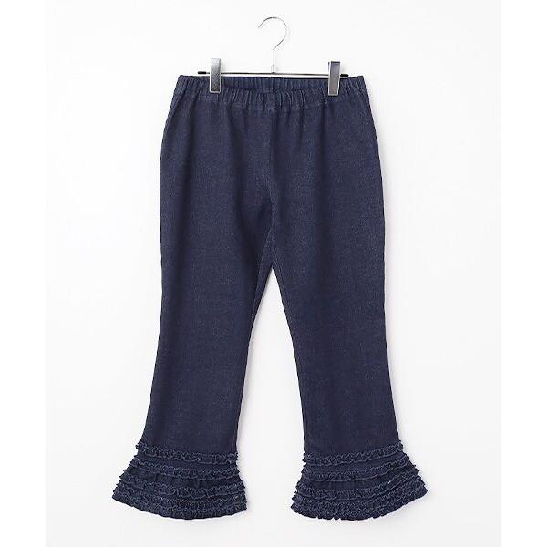 PINK HOUSE / ピンクハウス フリル使いニットデニムレギンス