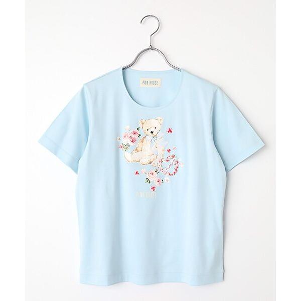 PINK HOUSE / ピンクハウス テディローズプリントカットソー