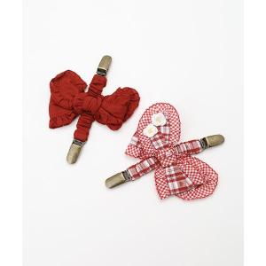 PINK HOUSE / ピンクハウス ローン×ジャガードチェックリボンサスペンダークリップセット｜タカシマヤファッションスクエア