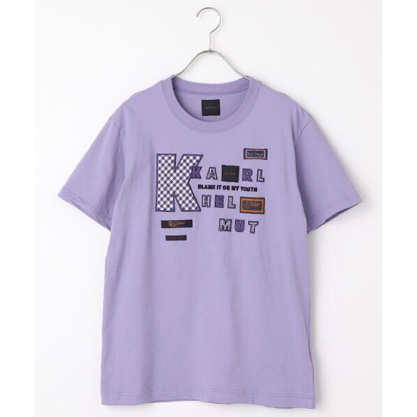 PINK HOUSE / ピンクハウス ロゴアップリケ使いTシャツ