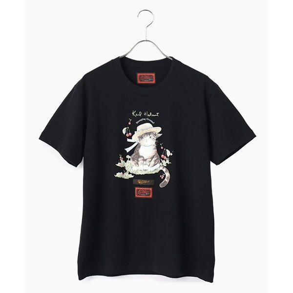 PINK HOUSE / ピンクハウス ●さくらんぼの丘のねこプリントTシャツ