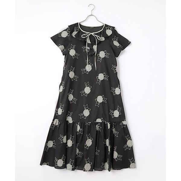 INGEBORG / インゲボルグ カメリアリボン刺繍ワンピース