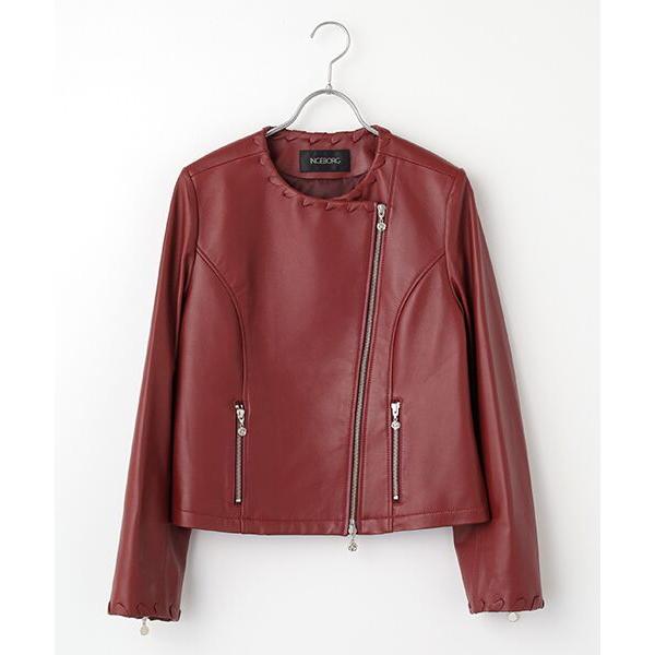 INGEBORG / インゲボルグ ラムレザーノーカラージャケット