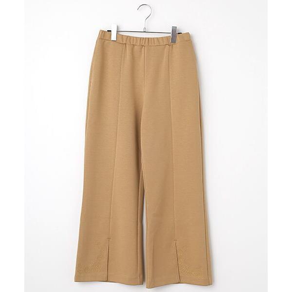 INGEBORG / インゲボルグ カメリア刺繍スリムレギンス