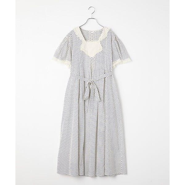 INGEBORG / インゲボルグ コットン水玉pt.ロングワンピース