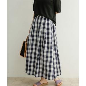 URBAN RESEARCH DOORS / アーバンリサーチ ドアーズ コットンウエストタックフレアスカート