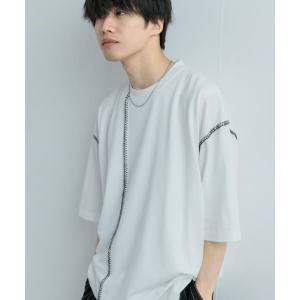 SENSE OF PLACE by URBAN RESEARCH / センスオブプレイス バイ アーバンリサーチ ブランケットステッチルーズTシャツ(5分袖)｜selectsquare