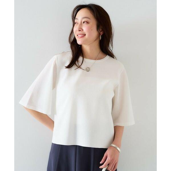 UNTITLED / アンタイトル 【清涼感/二の腕カバー】シアープルオーバーニット