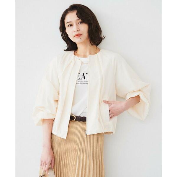 UNTITLED / アンタイトル 【春の軽羽織り】ボリューム袖 ノーカラーブルゾン