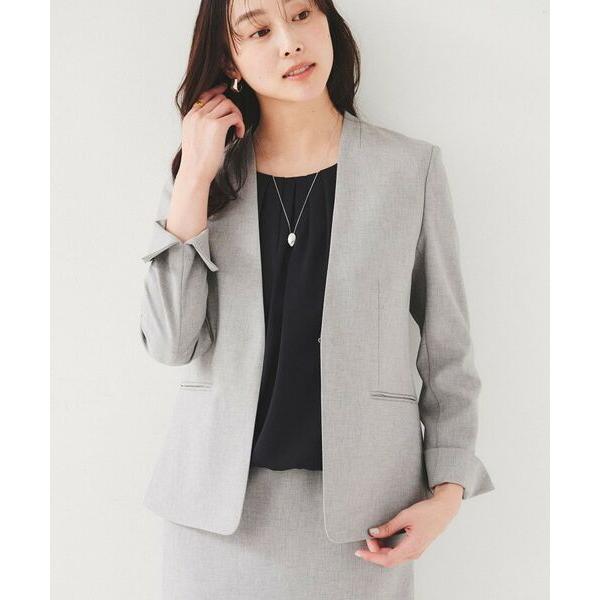 UNTITLED / アンタイトル 【セットアップ可能】リネンライク カラーレスジャケット