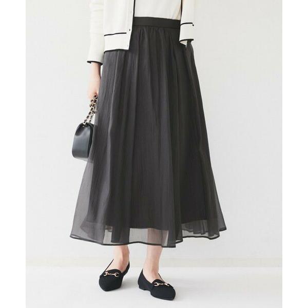 UNTITLED / アンタイトル 【後ろウエストゴム/洗える】シアーローンロングスカート