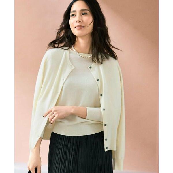 UNTITLED / アンタイトル 【洗える/アンサンブル可/ウール100%】ウールクルーカーディガ...