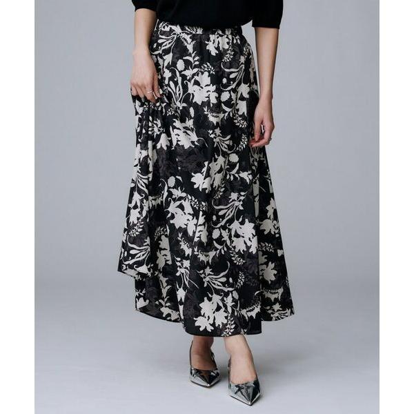 UNTITLED / アンタイトル 【セットアップ可/ウエストゴム】オーナメントフラワー スカート