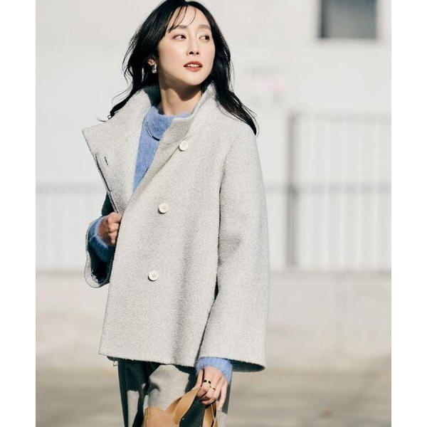 UNTITLED / アンタイトル 【エレガント／ミディアウター】ミックスヘリンボンコート