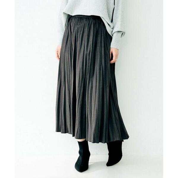 UNTITLED / アンタイトル スエードプリーツスカート