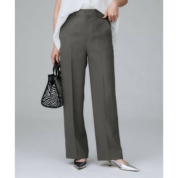 UNTITLED / アンタイトル 【後ろウエストゴム】ツイルセミフレアパンツ