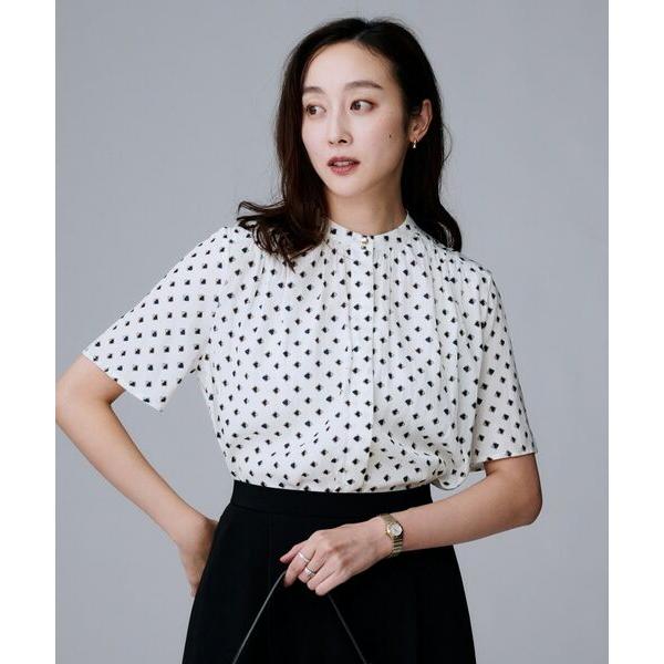 UNTITLED / アンタイトル 【セットアップ可/リラクシー/通勤】スクエアジオメ柄ブラウス