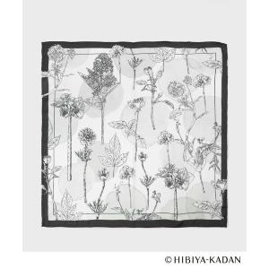 UNTITLED / アンタイトル 【スカーフリング付き】日比谷花壇フラワープリントスカーフ
