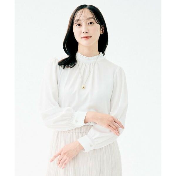 UNTITLED / アンタイトル 【セレモニー/定番人気】ハイネックフリル ブラウス
