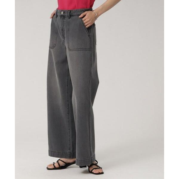 INDIVI / インディヴィ ワイドフレアデニムパンツ