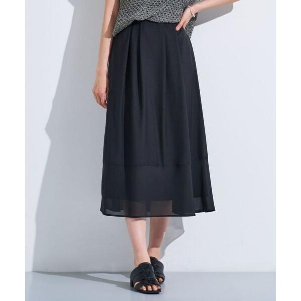 INDIVI / インディヴィ 新色登場！【洗える／エアリー素材】巻き風ロングスカート