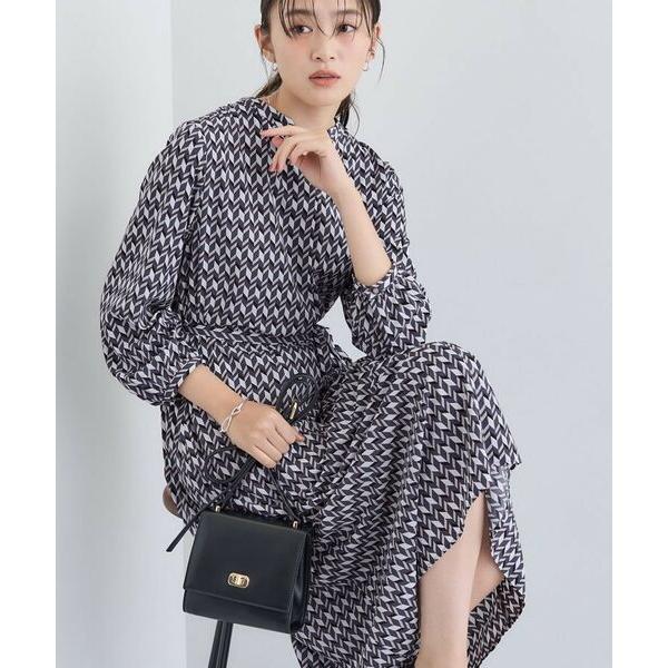 INDIVI / インディヴィ 【洗える／オリジナル柄】ジオメプリント フレアワンピース