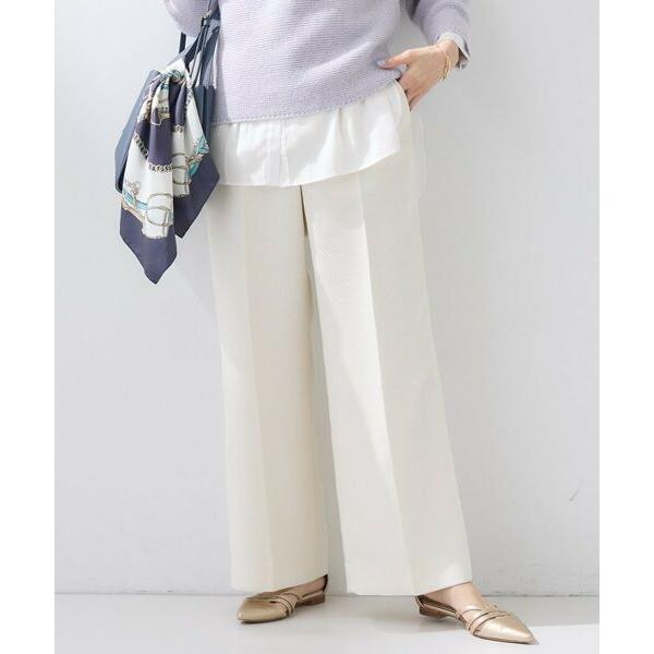 INDIVI / インディヴィ 【褒められパンツ/ウール調素材】ラメ混ワイドパンツ