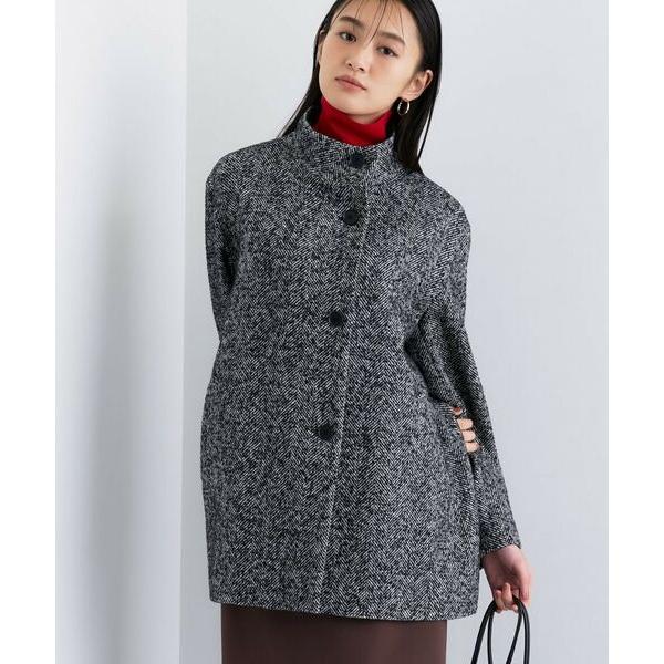 INDIVI / インディヴィ 【日本製／ミドル丈】スタンドカラーミドルコート