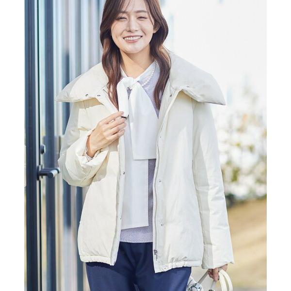 INDIVI / インディヴィ 【撥水／洗える／デザイン衿】ステッチレス ショートダウンコート