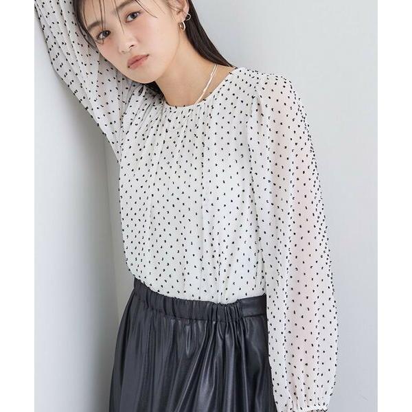 INDIVI / インディヴィ 【袖コンシャス】シアードットブラウス