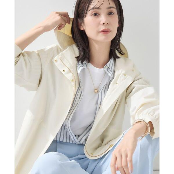 INDIVI / インディヴィ 【撥水／フード取外し可】凹凸素材ブルゾン