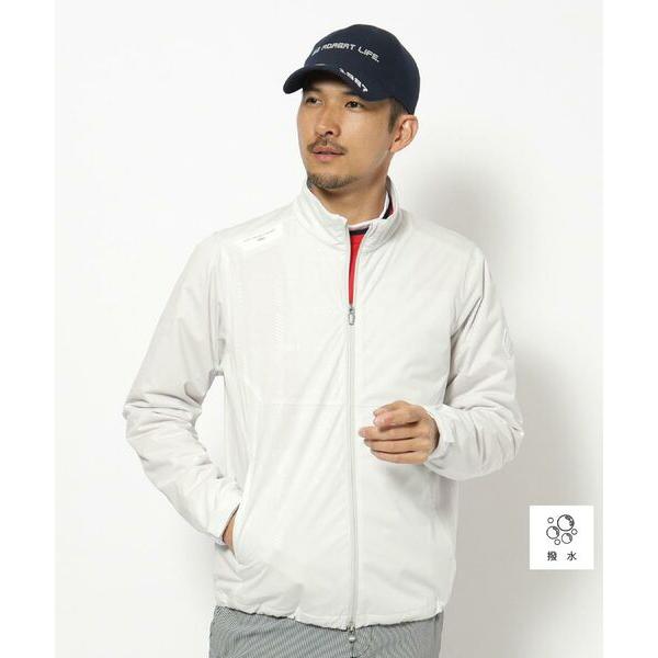 adabat / アダバット 撥水加工 ロゴチェックストレッチブルゾン