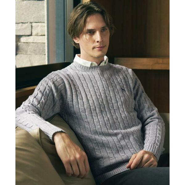 adabat / アダバット ケーブル柄クルーネックニット