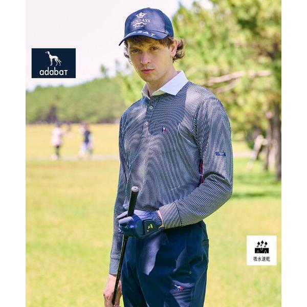 adabat / アダバット 【新レーベル ADABAT NAVY】吸水速乾 サッカーストライプ長袖...