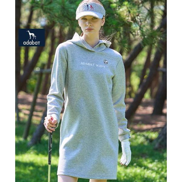 adabat / アダバット 【ADABAT NAVY】長袖フーディワンピース