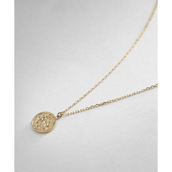 COCOSHNIK / ココシュニック K18ダイヤモンド ミルパヴェネックレス小