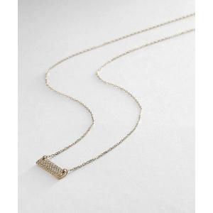 COCOSHNIK ネックレス K18ダイヤモンド ホリゾンタルネックレス