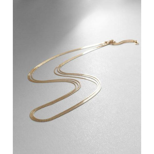 COCOSHNIK / ココシュニック K10ベネチアンフラット3連 ネックレス