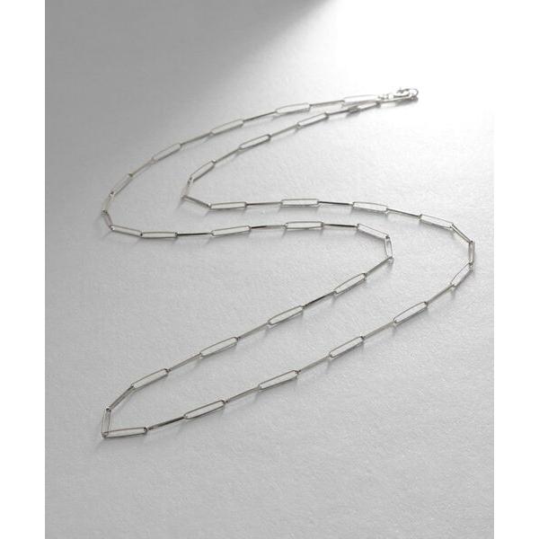COCOSHNIK / ココシュニック プラチナ リボンケーブルチェーン ネックレス大（60cm）