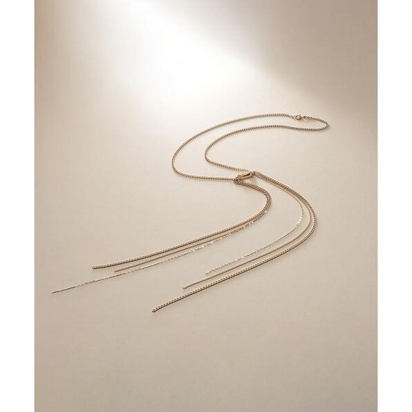 COCOSHNIK / ココシュニック K10クォーツ キヘイミックスチェーンフリンジ ネックレス