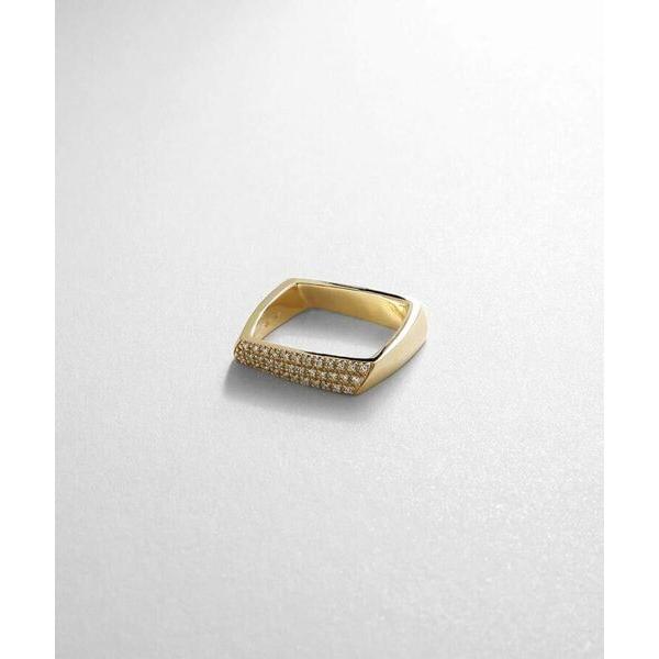 COCOSHNIK / ココシュニック K18ダイヤモンド シフトスクエア リング