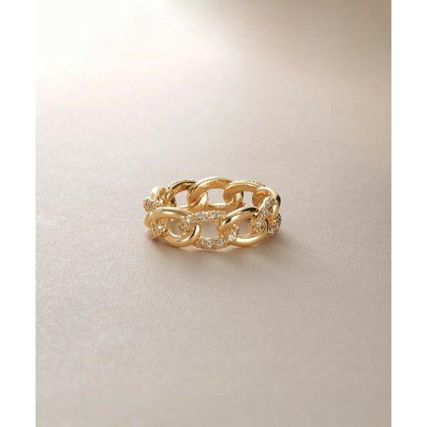 COCOSHNIK / ココシュニック K18ダイヤモンド キヘイチェーンモチーフ リング