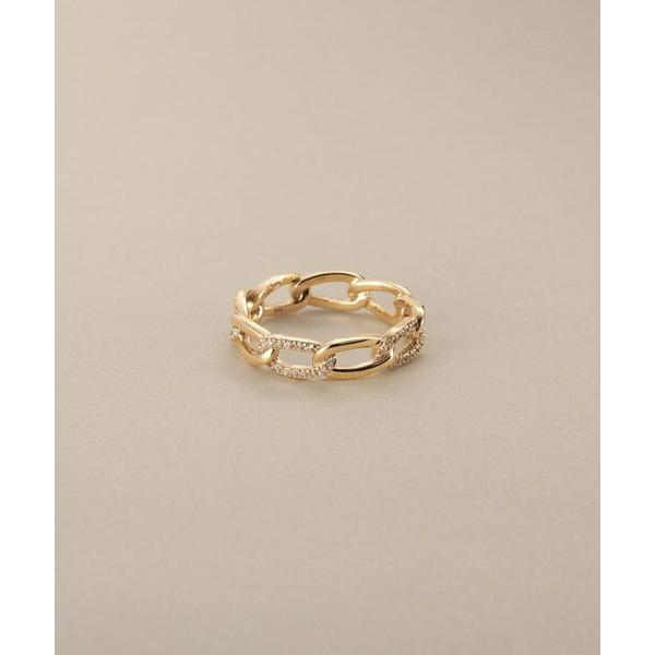 COCOSHNIK / ココシュニック K10ダイヤモンド キヘイチェーンモチーフ リング