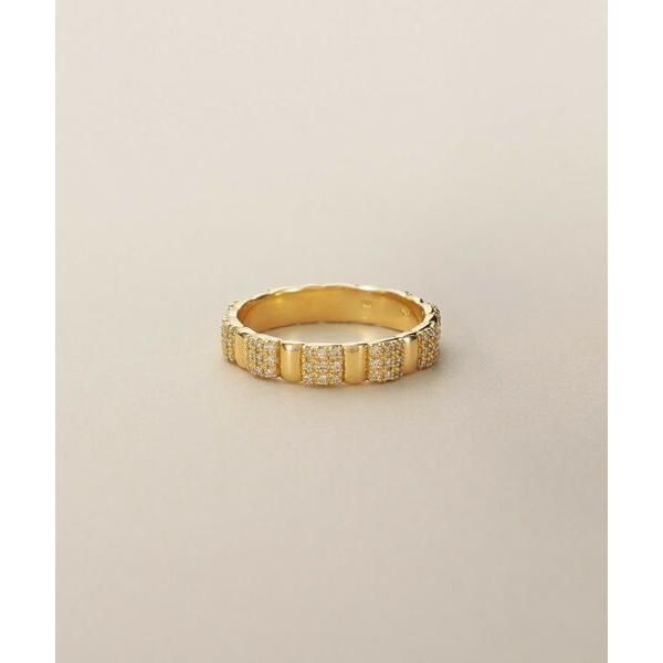 COCOSHNIK / ココシュニック K18ダイヤモンド リブド リング