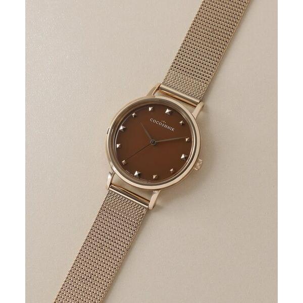 COCOSHNIK / ココシュニック RGラウンドメッシュベルト ウォッチ（ブラウン）