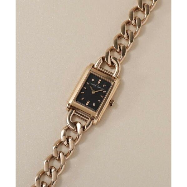 COCOSHNIK / ココシュニック RGスクエアチェーンベルト ウォッチ（ブラック）